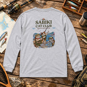 Sabiki Cat Club サビキ釣り 猫 キャンプ アウトドア ロンT | バックプリント