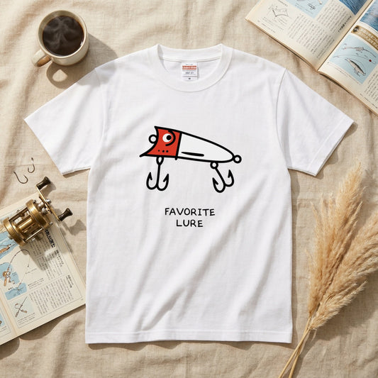 「FAVORITE LURE」レッドヘッド ポッパー Tシャツ - かわいい 釣り 服 | CASTMODE