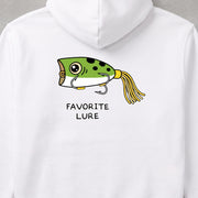 Favorite Lure Frog Popper フェイバリット・ルアー「フロッグポッパー」 パーカー フーディ|バックプリント