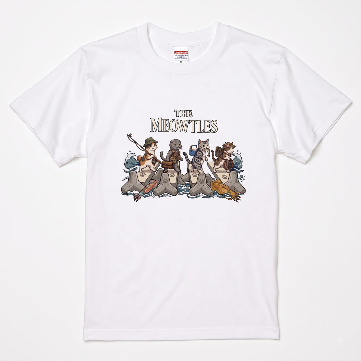 THE MEOWTLES 釣り猫 Tシャツ | CASTMODE