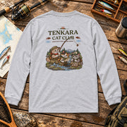 Tenkara Cat Club テンカラ 渓流 毛鉤 猫 ロンT | バックプリント