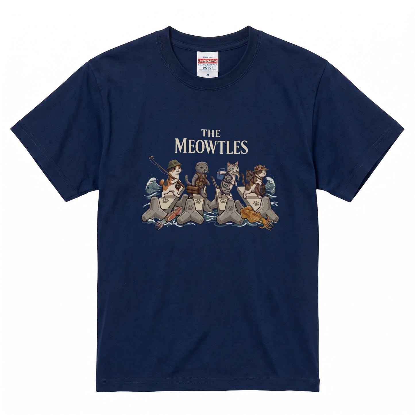 THE MEOWTLES 釣り猫 Tシャツ | CASTMODE