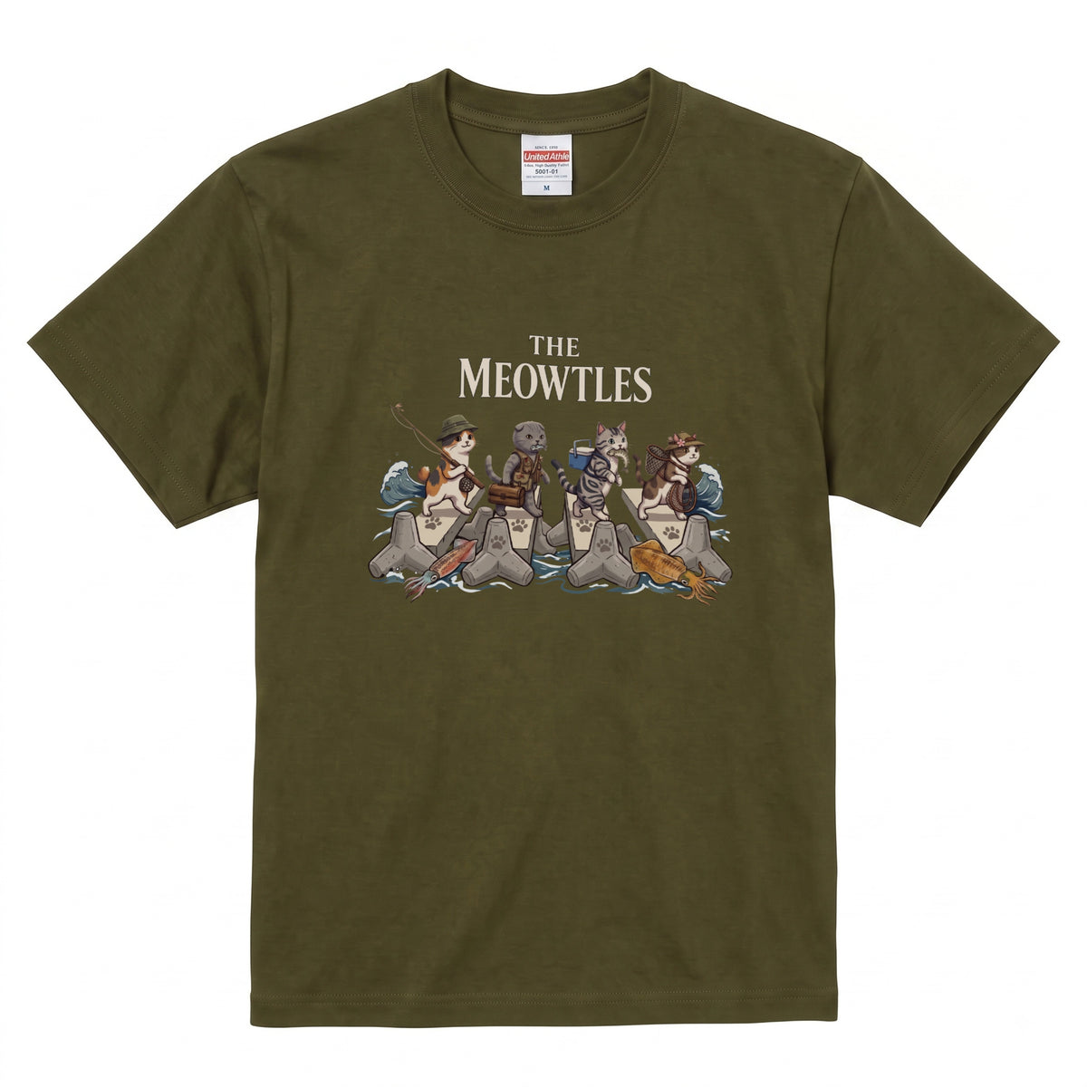 THE MEOWTLES 釣り猫 Tシャツ | CASTMODE