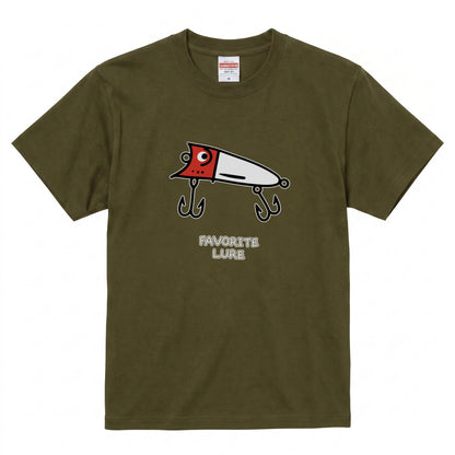 「FAVORITE LURE」レッドヘッド ポッパー Tシャツ