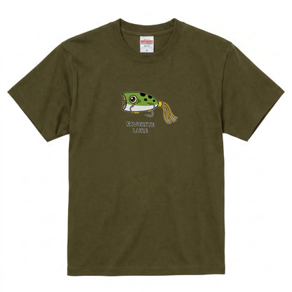 「FAVORITE LURE」 フロッグ ポッパー Tシャツ - かわいい 釣り 服 | CASTMODE