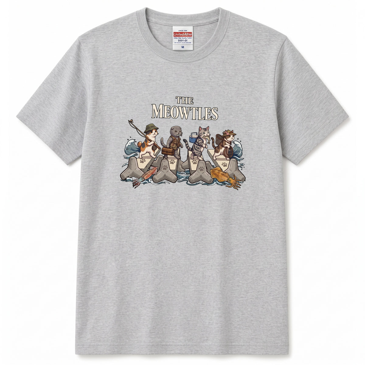 THE MEOWTLES 釣り猫 Tシャツ | CASTMODE