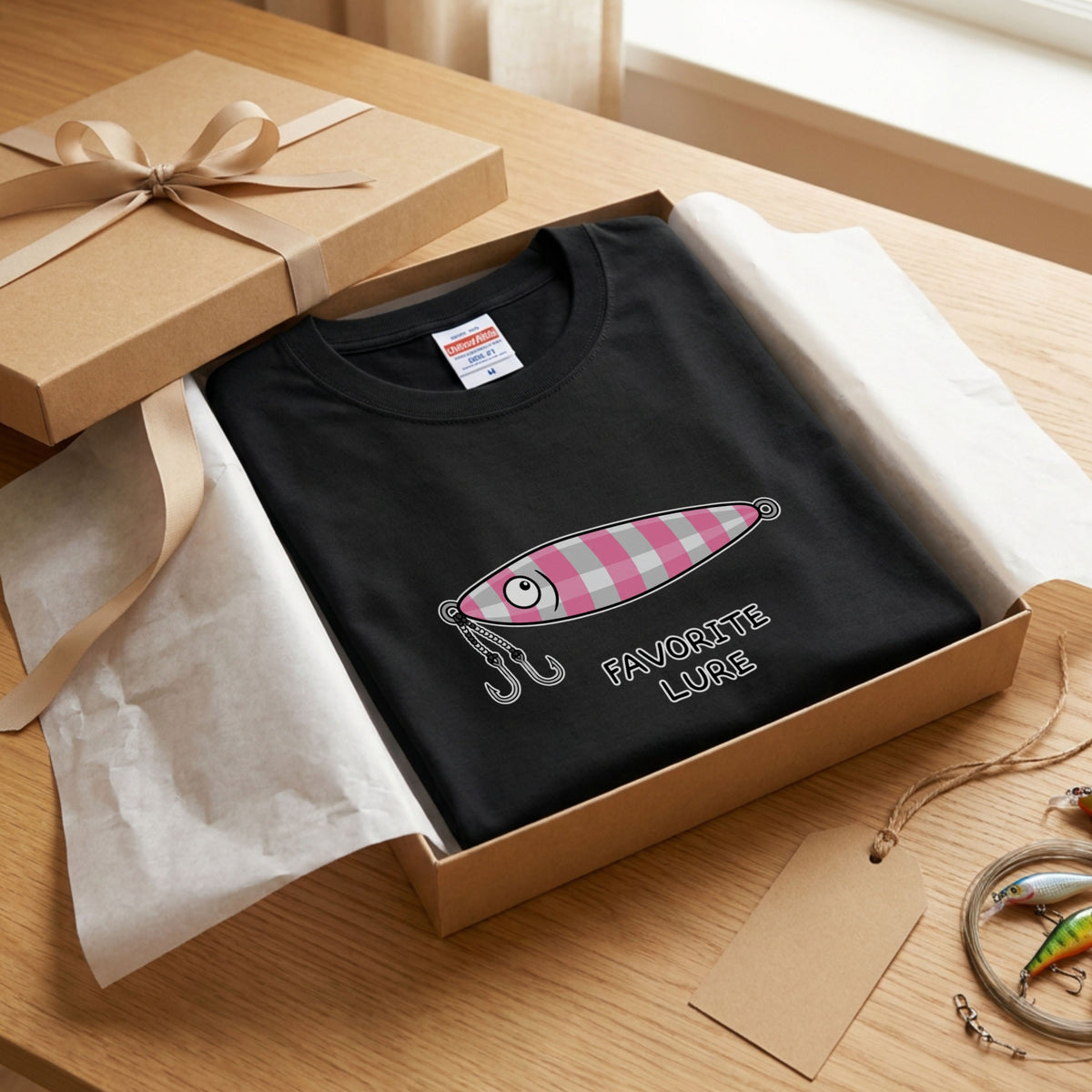 FAVORITE LURE | メタルジグ ジギング ルアー 釣り かわいい ポップ イラスト グラフィック 長袖Tシャツ【釣り雑貨・海釣り・カジュアル・ギフトに最適】