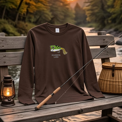 FAVORITE LURE | ポッパー ルアー 釣り かわいい ポップ イラスト グラフィック 長袖Tシャツ【釣り雑貨・バス釣り・カジュアル・ギフトに最適】