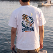 NIGHT EGING 月夜のエギング アオリイカ 釣り Tシャツ ｜バックプリント