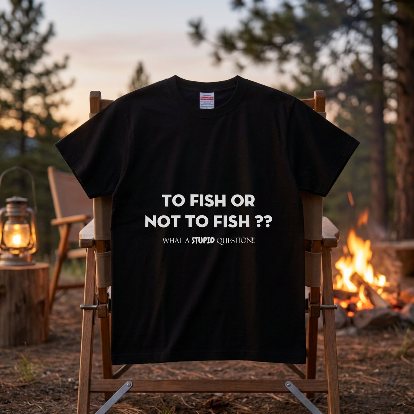 TO FISH OR NOT TO FISH Tシャツ | 釣り好き・フィッシング・バス釣り・ユーモア・おもしろ・アウトドアに人気