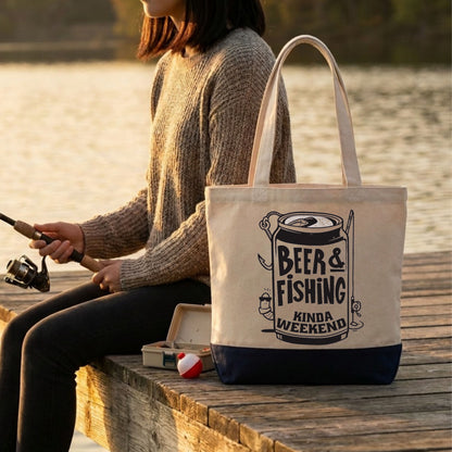 【BEER & FISHING】キャンバストートバッグ | CASTMODE