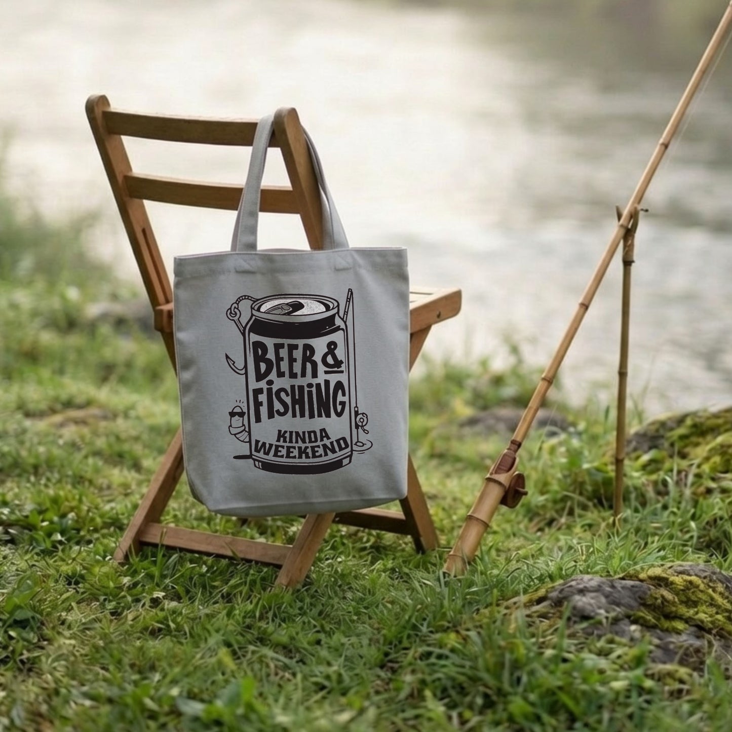 【BEER & FISHING】キャンバストートバッグ | CASTMODE