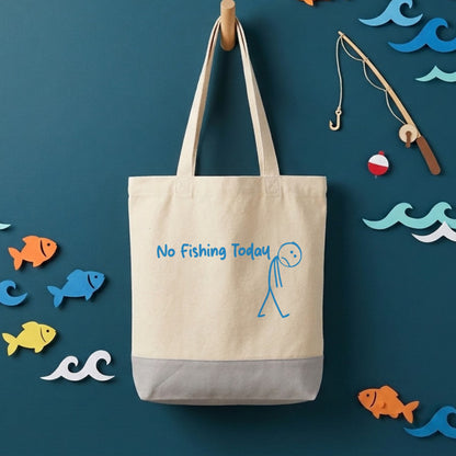 【No Fishing Today】キャンバストートバッグ | CASTMODE