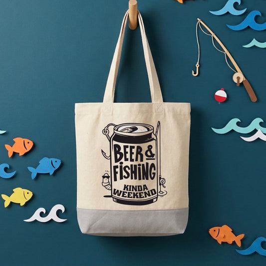 【BEER & FISHING】キャンバストートバッグ | CASTMODE