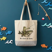 【WE FISH AT DAWN】キャンバストートバッグ | CASTMODE