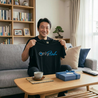 【OnlyFish】おもしろパロディロゴ 釣り黒Tシャツ | CASTMODE