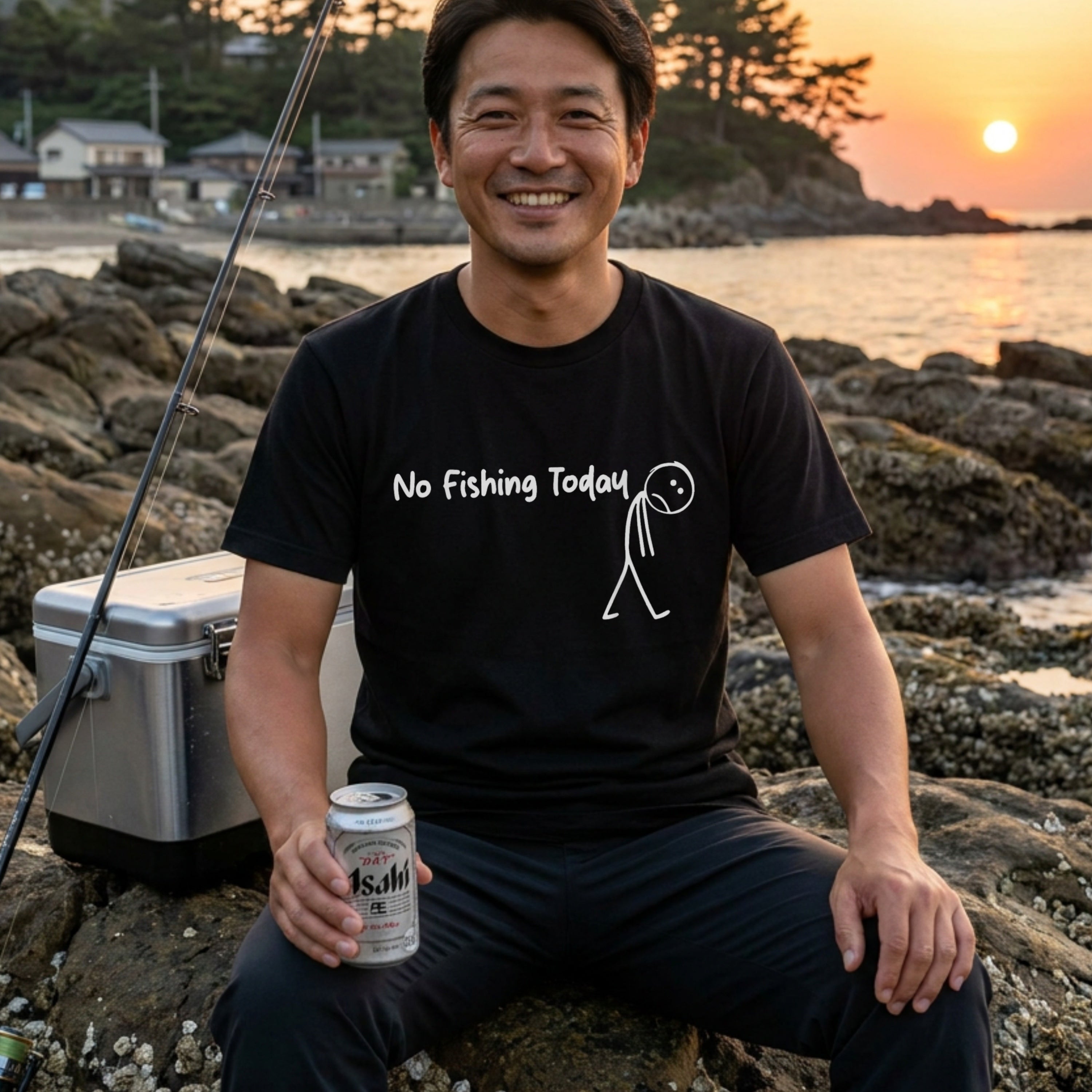 No Fishing Today Tシャツ｜釣りに行けない日の哀愁 – Castmode