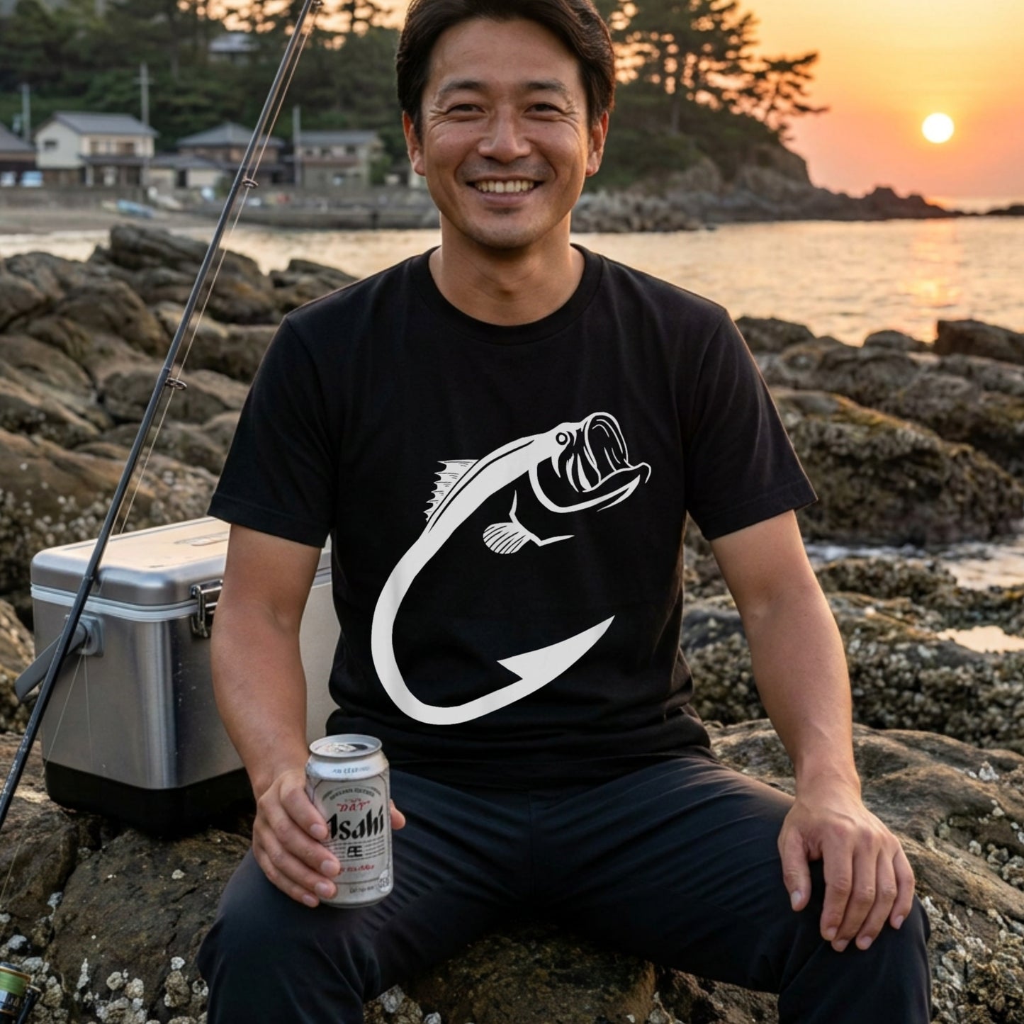 ブラックバス フック アート Tシャツ - バスフィッシング ウェア | CASTMODE
