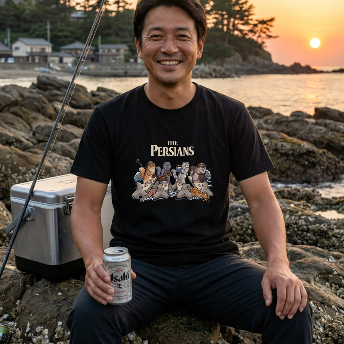 THE PERSIANS 釣りペルシャ猫Tシャツ | CASTMODE