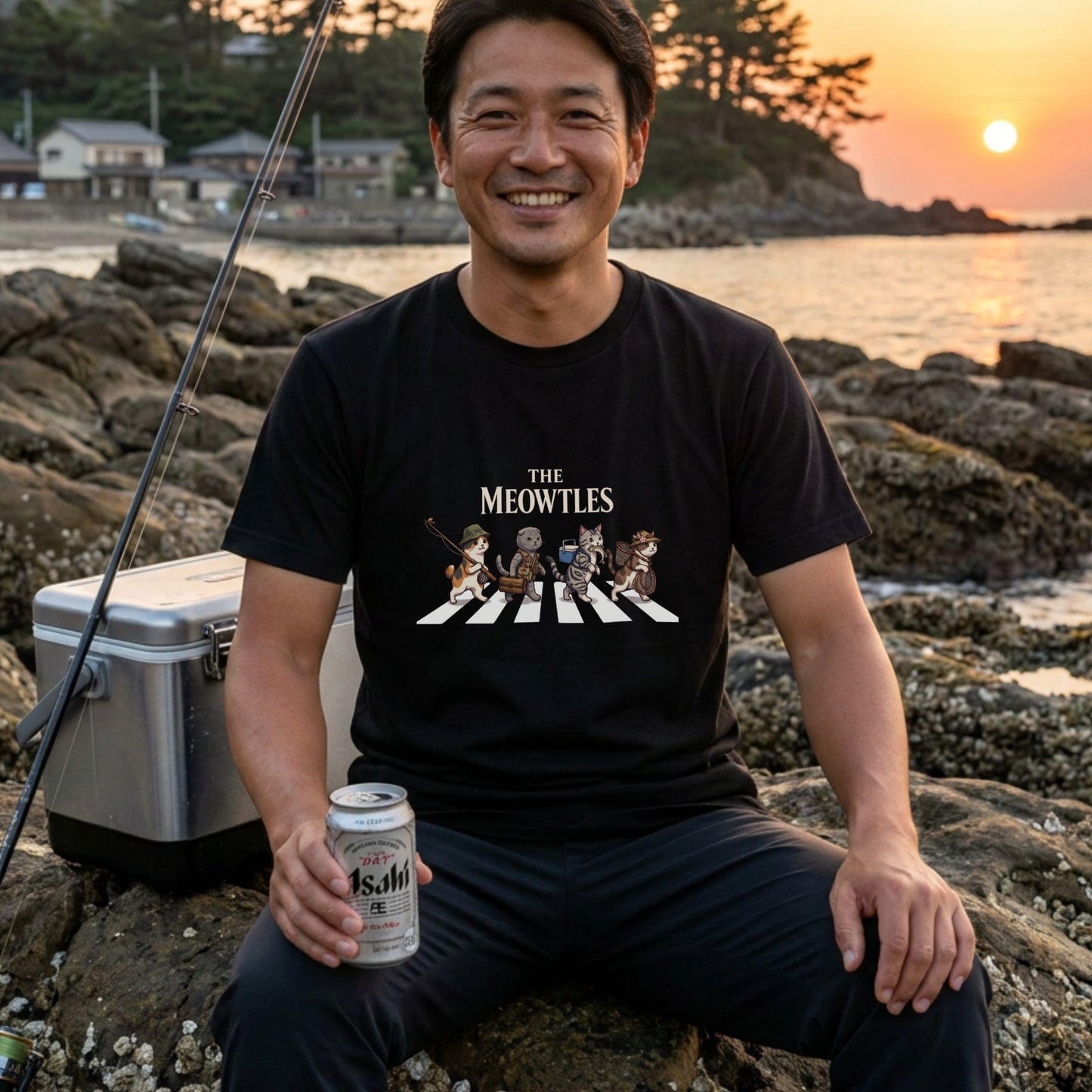 横断歩道を渡る猫たち THE MEOWTLESデザインTシャツ | CASTMODE