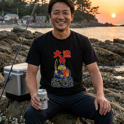 大漁旗 恵比寿と鯛 Tシャツ｜父の日・新築祝いギフト | CASTMODE
