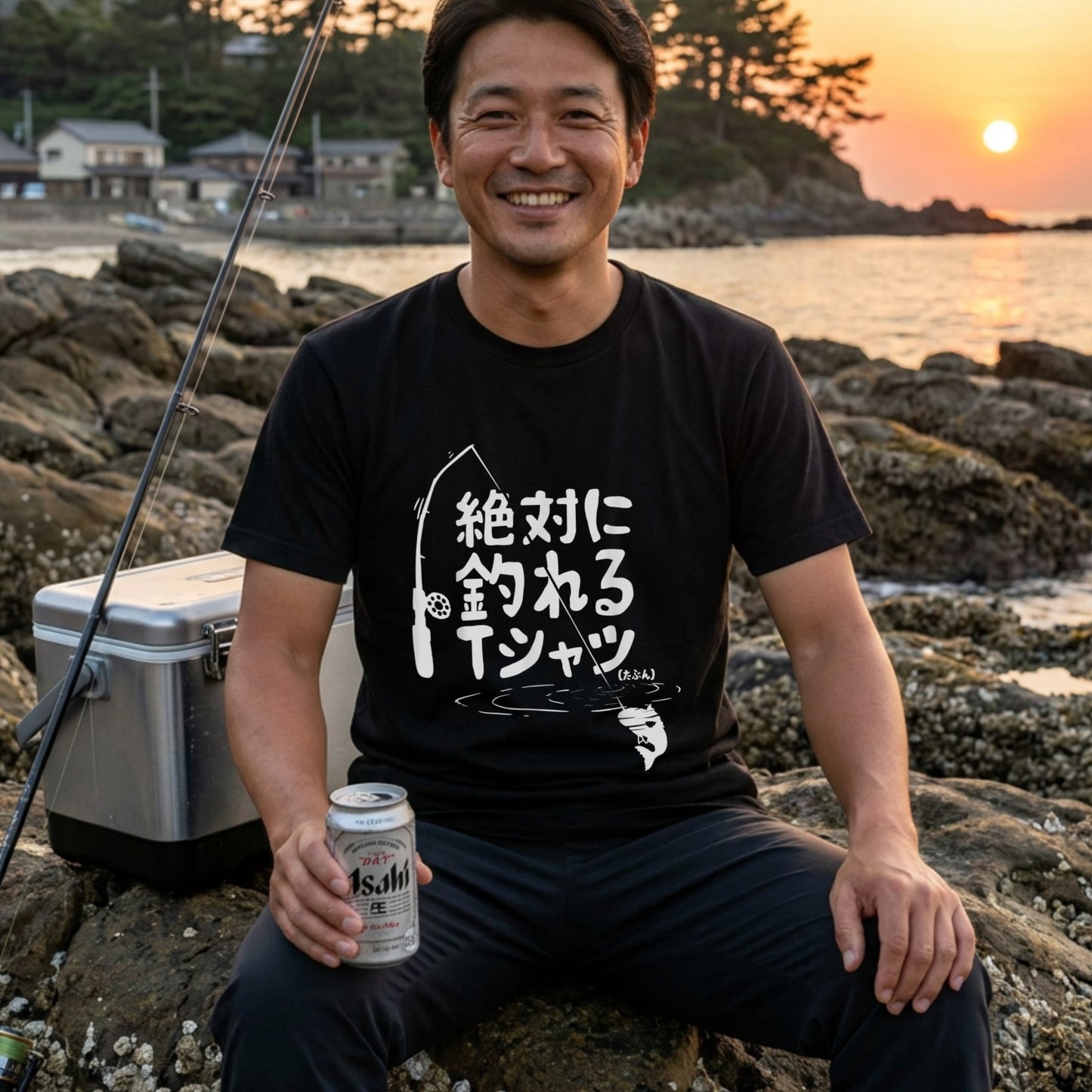 「絶対に釣れるTシャツ（たぶん）」おもしろ 釣り 服 - ネタTシャツ | CASTMODE