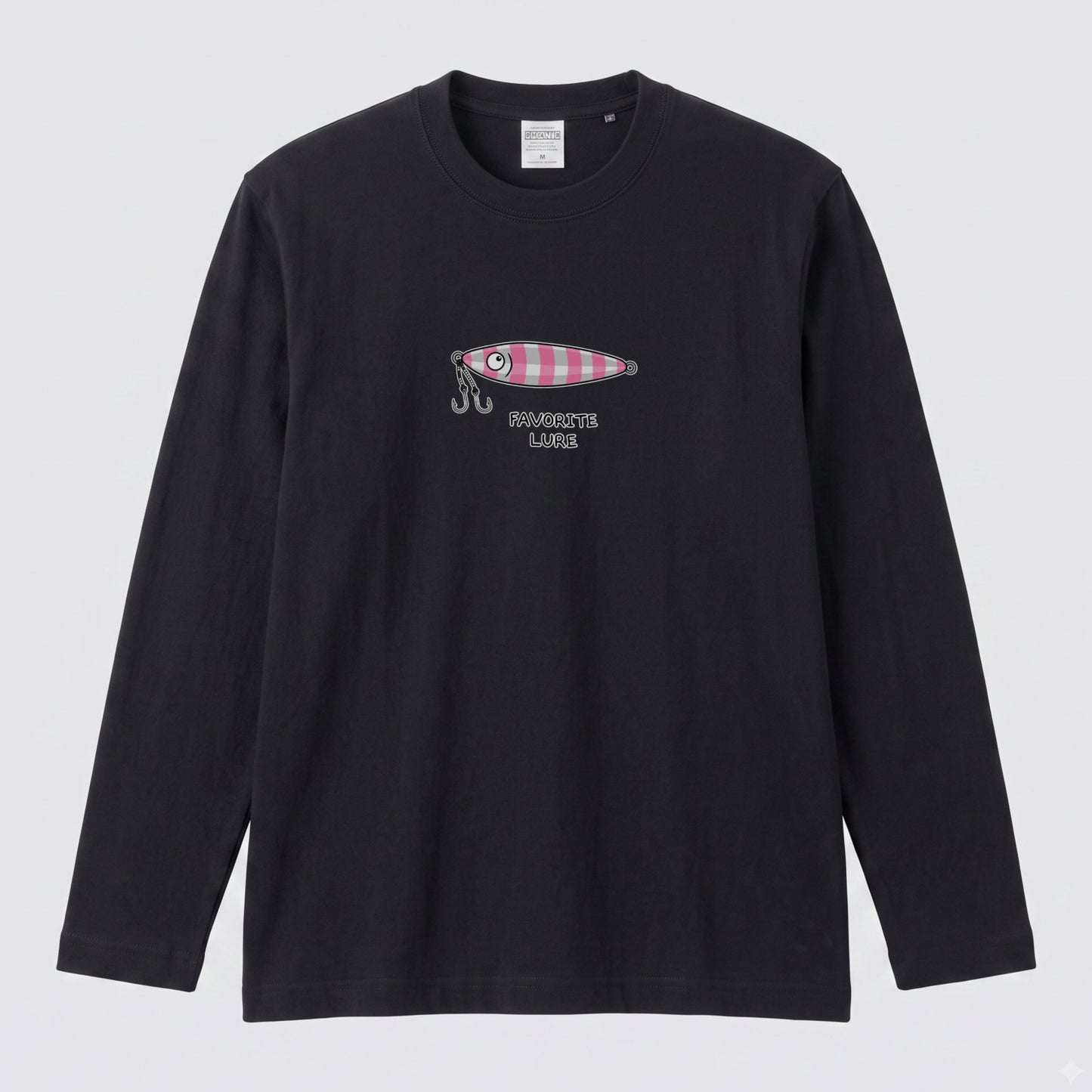 FAVORITE LURE | メタルジグ ジギング ルアー 釣り かわいい ポップ イラスト グラフィック 長袖Tシャツ【釣り雑貨・海釣り・カジュアル・ギフトに最適】