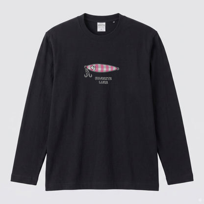 FAVORITE LURE | メタルジグ ジギング ルアー 釣り かわいい ポップ イラスト グラフィック 長袖Tシャツ【釣り雑貨・海釣り・カジュアル・ギフトに最適】