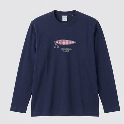 FAVORITE LURE | メタルジグ ジギング ルアー 釣り かわいい ポップ イラスト グラフィック 長袖Tシャツ【釣り雑貨・海釣り・カジュアル・ギフトに最適】