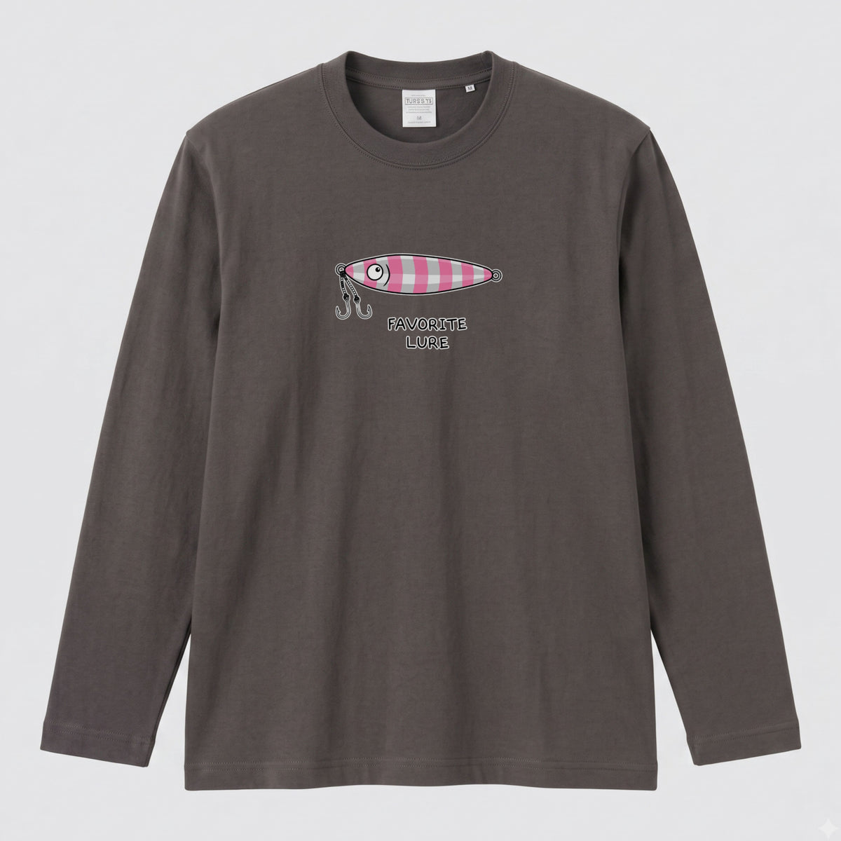 FAVORITE LURE | メタルジグ ジギング ルアー 釣り かわいい ポップ イラスト グラフィック 長袖Tシャツ【釣り雑貨・海釣り・カジュアル・ギフトに最適】