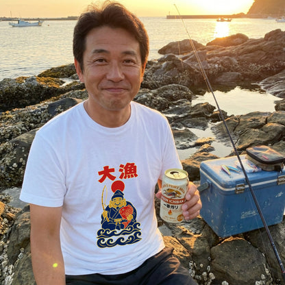 大漁旗 恵比寿と鯛 Tシャツ｜父の日・新築祝いギフト | CASTMODE