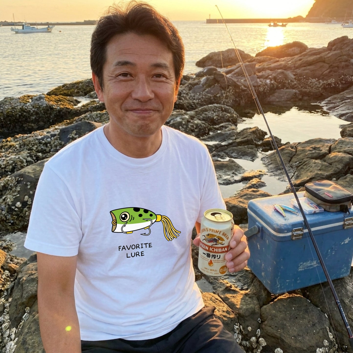 「FAVORITE LURE」 フロッグ ポッパー Tシャツ - かわいい 釣り 服 | CASTMODE