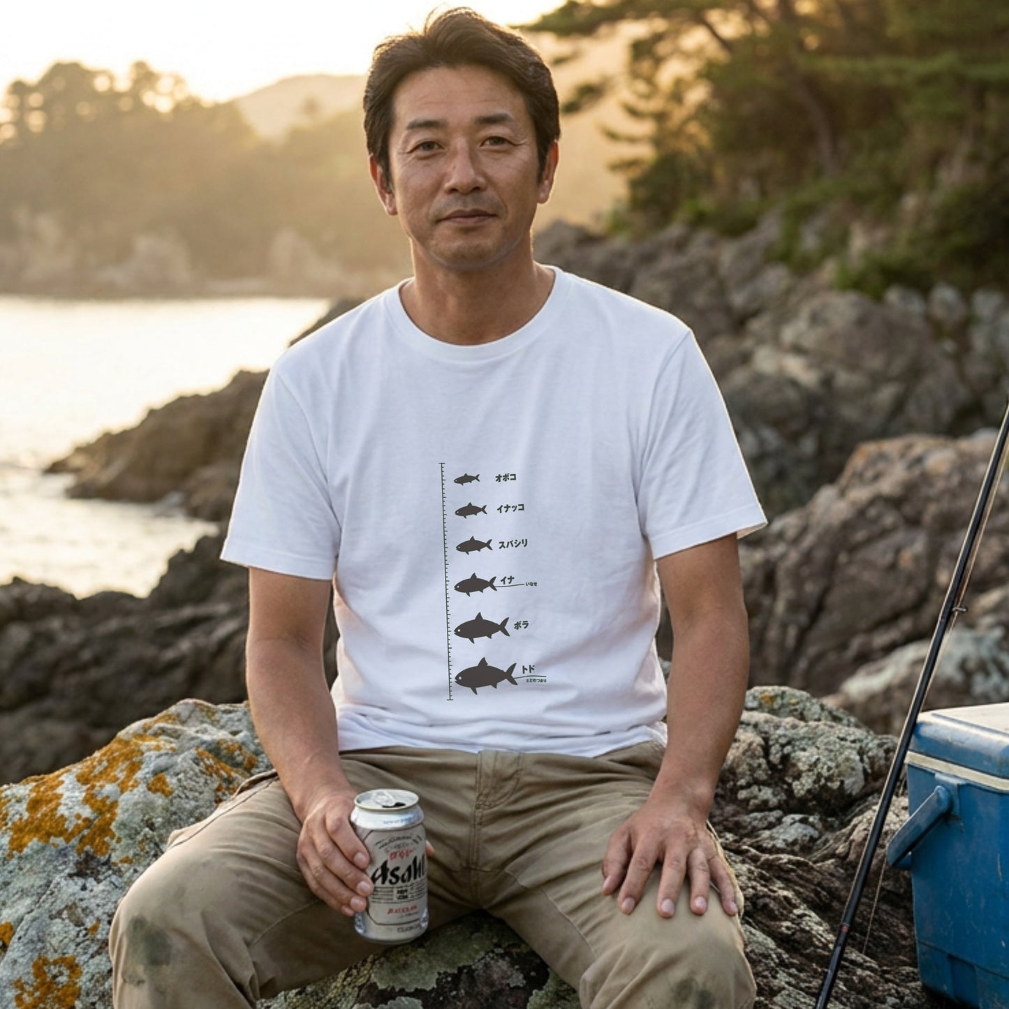 出世魚ブリ Tシャツ 関東版｜ワカシ→イナダ→ワラサ→ブリ | CASTMODE