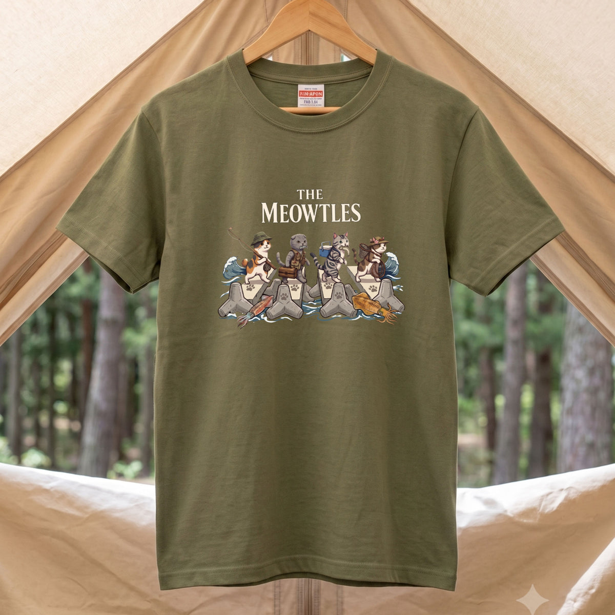 THE MEOWTLES 釣り猫 Tシャツ | CASTMODE