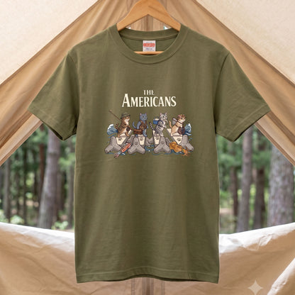 THE AMERICANS ストリートを歩く猫たち ブラックTシャツ | CASTMODE