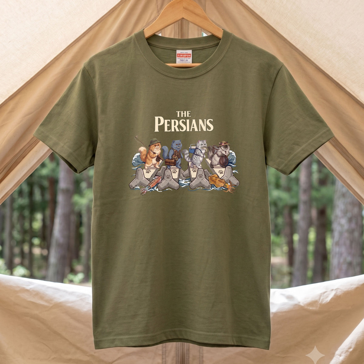 THE PERSIANS 釣りペルシャ猫Tシャツ | CASTMODE