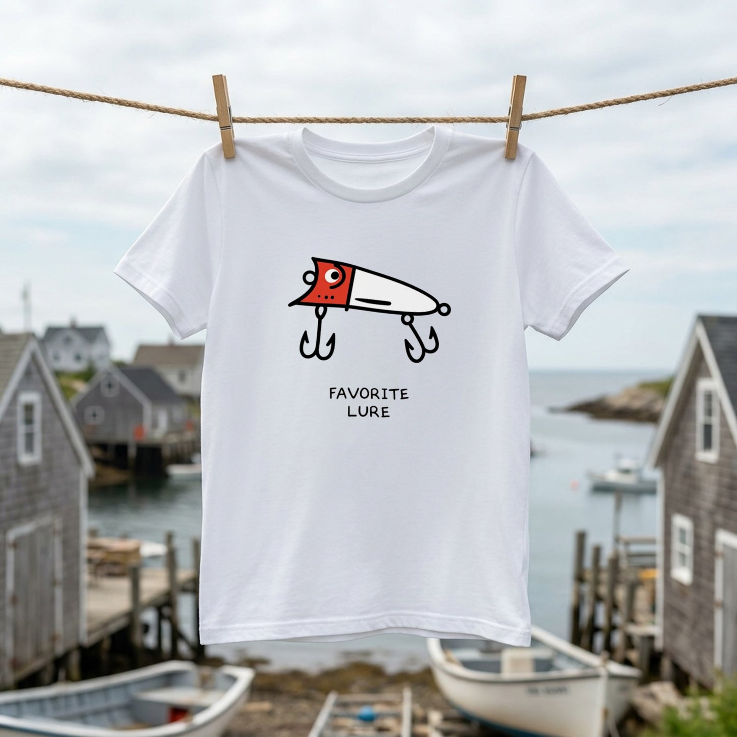 「FAVORITE LURE」レッドヘッド ポッパー Tシャツ - かわいい 釣り 服 | CASTMODE