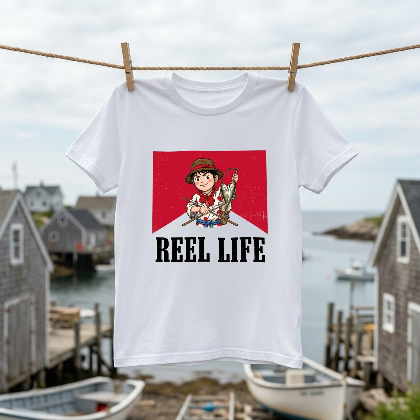 おもしろジョーク 釣り仲間へのギフト白Tシャツ | CASTMODE