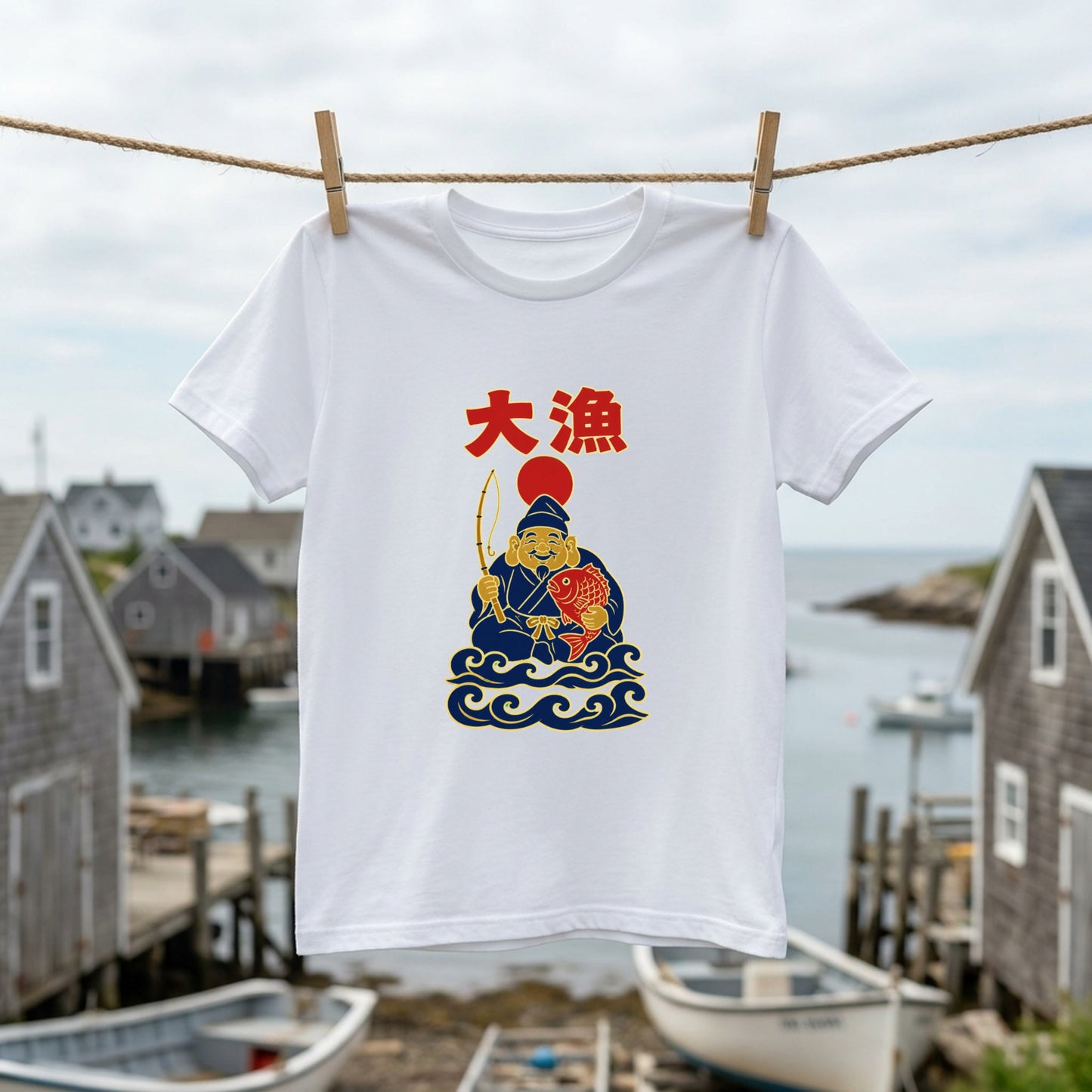 大漁旗 恵比寿と鯛 Tシャツ｜父の日・新築祝いギフト | CASTMODE