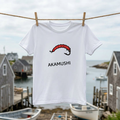 AKAMUSHI 赤虫デザイン白Tシャツ | CASTMODE