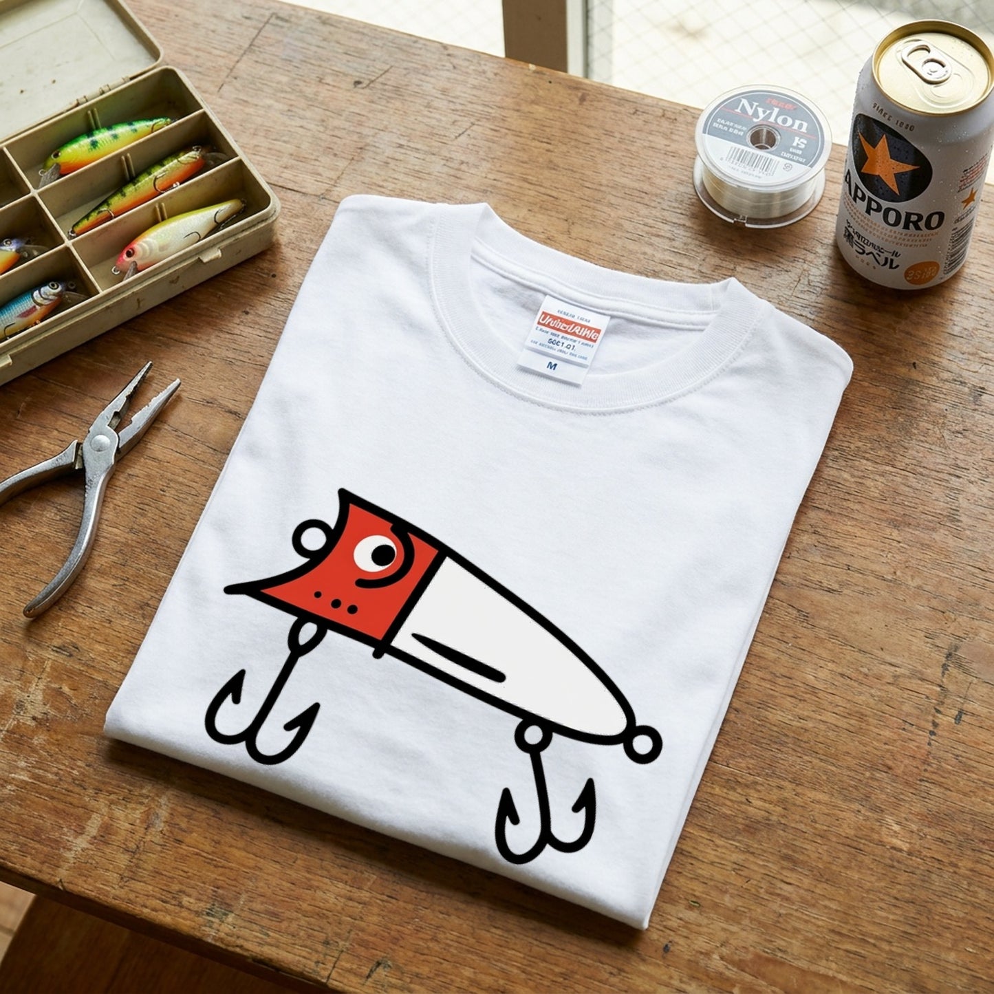 「FAVORITE LURE」レッドヘッド ポッパー Tシャツ - かわいい 釣り 服 | CASTMODE