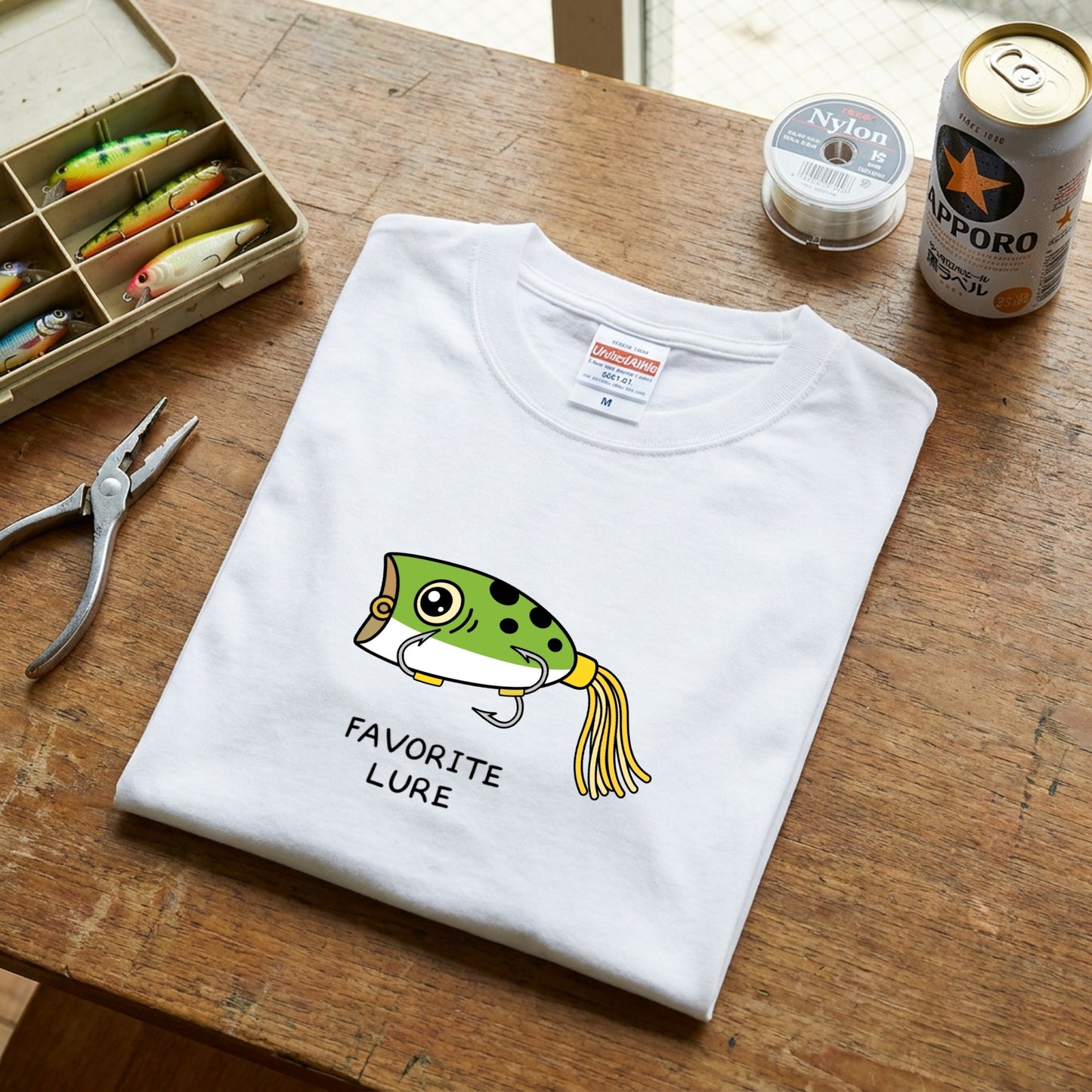 「FAVORITE LURE」 フロッグ ポッパー Tシャツ - かわいい 釣り 服 | CASTMODE