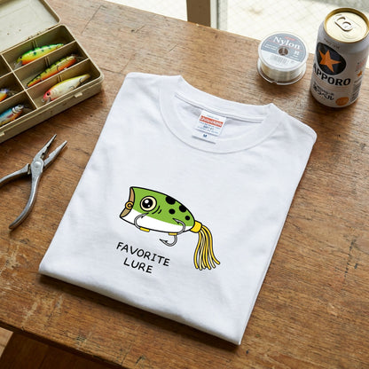 「FAVORITE LURE」 フロッグ ポッパー Tシャツ - かわいい 釣り 服 | CASTMODE