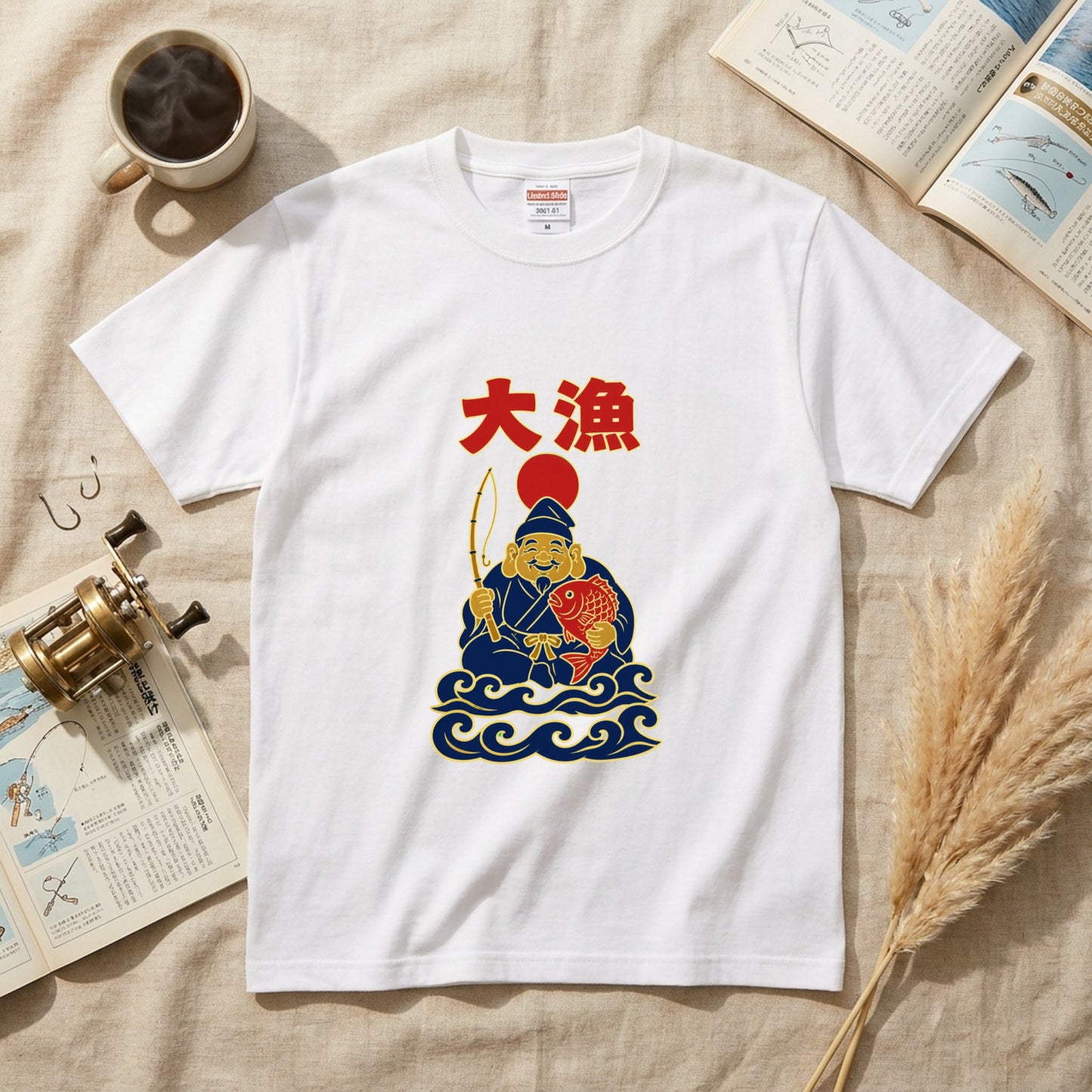 大漁旗 恵比寿と鯛 Tシャツ｜父の日・新築祝いギフト | CASTMODE
