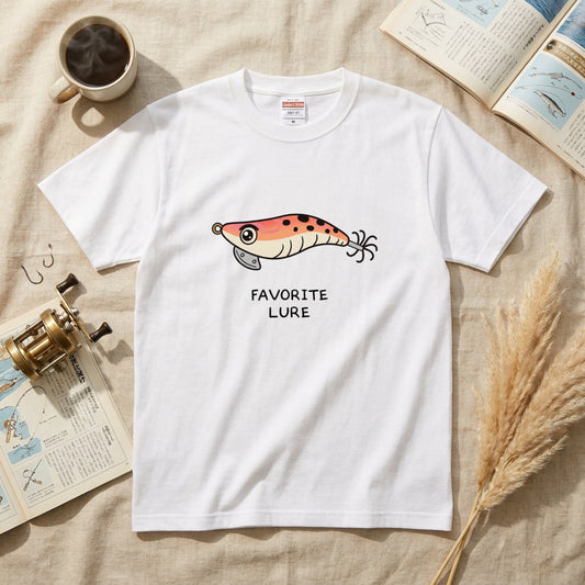 「FAVORITE LURE」 エギング エギ イラスト Tシャツ - おもしろ 釣り 服 | CASTMODE