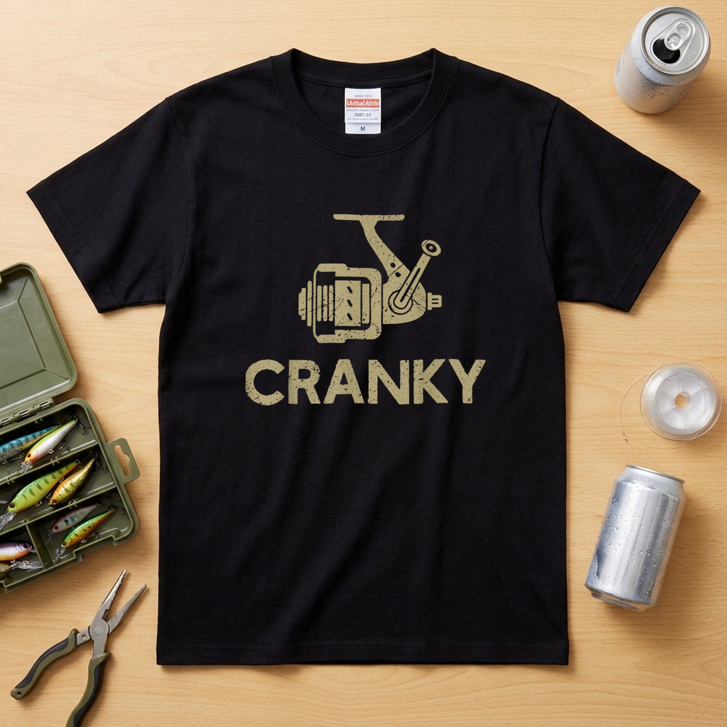 「CRANKY」スプーニング リール ヴィンテージ 釣り Tシャツ - 釣り 服 | CASTMODE
