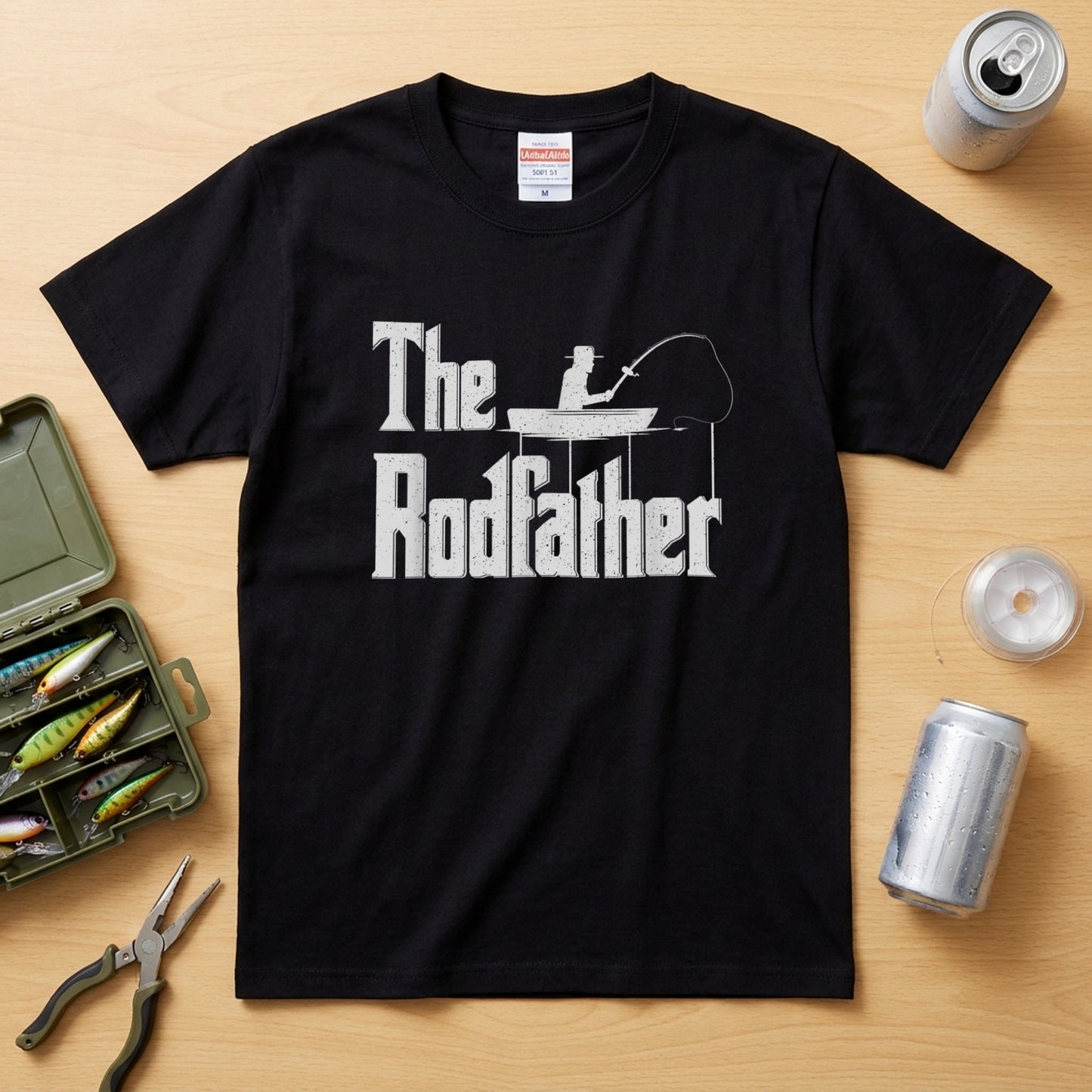 「The Rodfather」ゴッドファーザー パロディ 釣り Tシャツ - 釣り 服 | CASTMODE