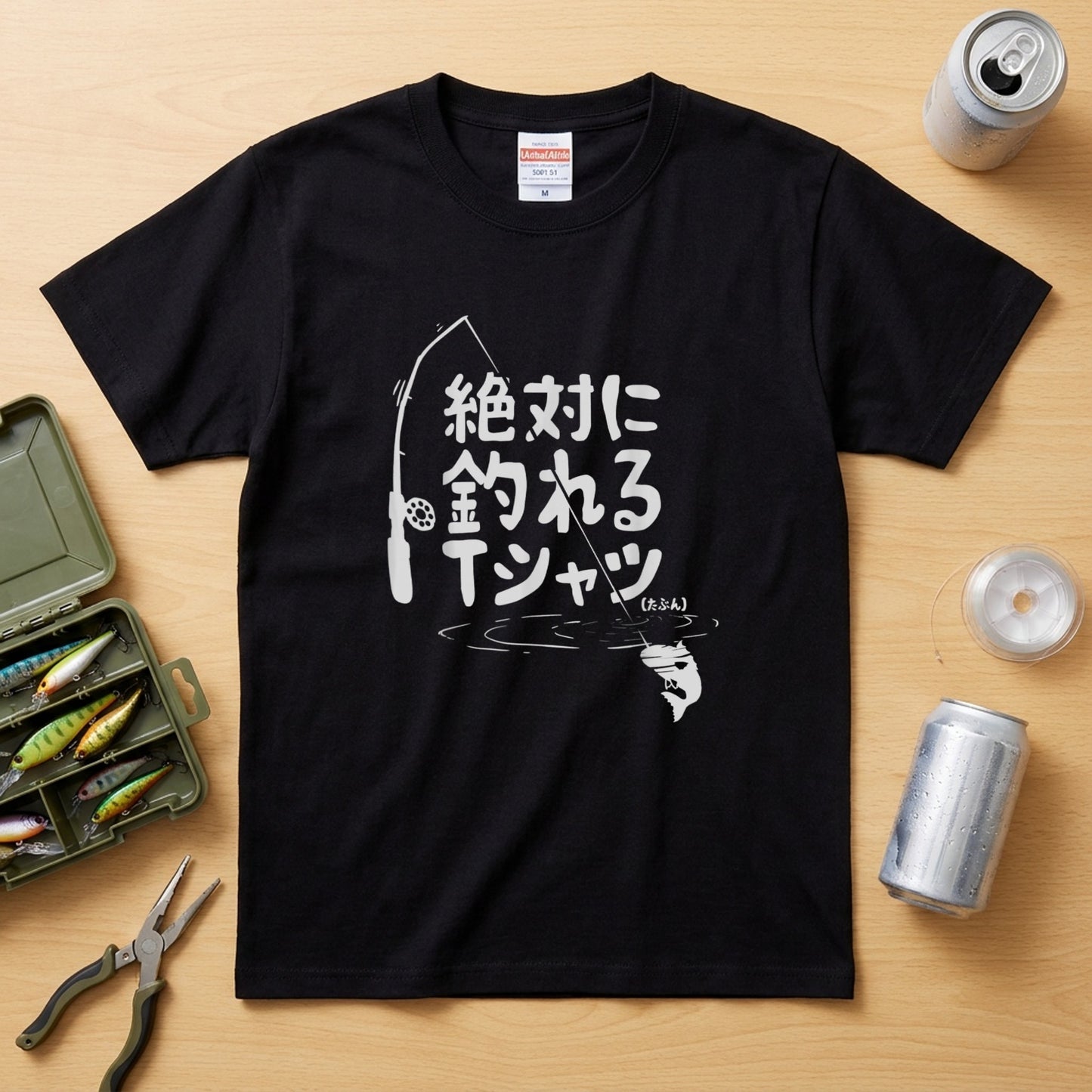「絶対に釣れるTシャツ（たぶん）」おもしろ 釣り 服 - ネタTシャツ | CASTMODE