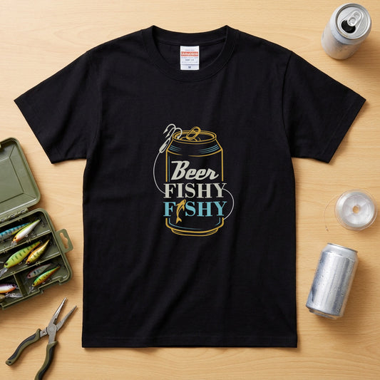 【Beer Fishy Fishy】ビールと釣りTシャツ | CASTMODE