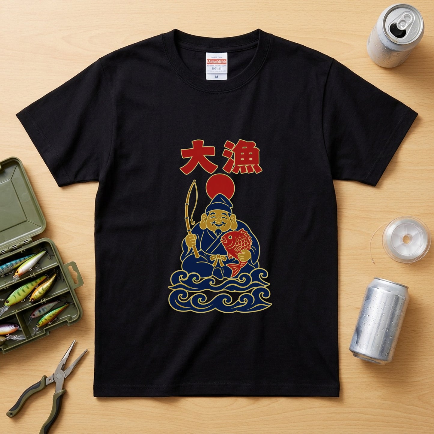 大漁旗 恵比寿と鯛 Tシャツ｜父の日・新築祝いギフト | CASTMODE